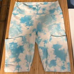 Like New Fabletics PowerHold Capri Leggings - cloud print